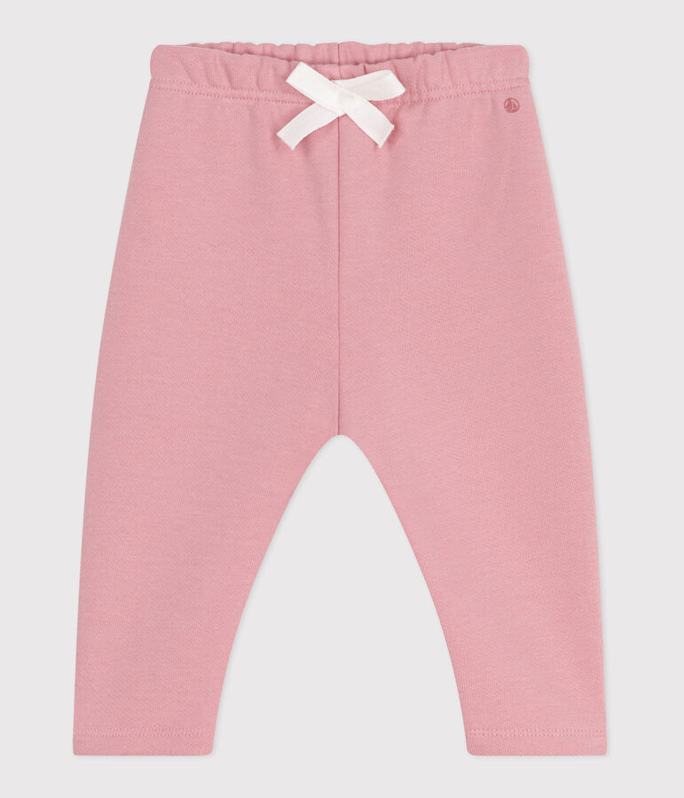 Pantalon de jogging b&eacute;b&eacute; en coton uni rose CHARME