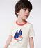 Teeshirt enfant en coton manches courtes imprimé écru AVALANCHE