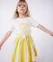 Teeshirt enfant en coton manches courtes imprimé blanc MARSHMALLOW/ ORGE