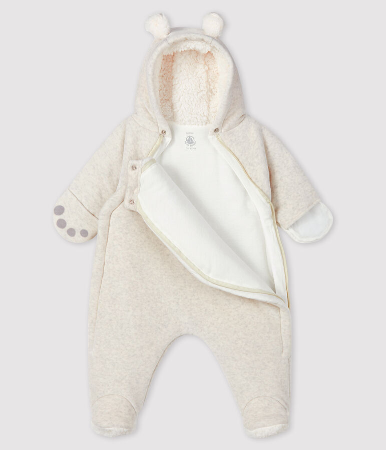 Combipilote ours b&eacute;b&eacute; en velours beige MONTELIMAR CHINE