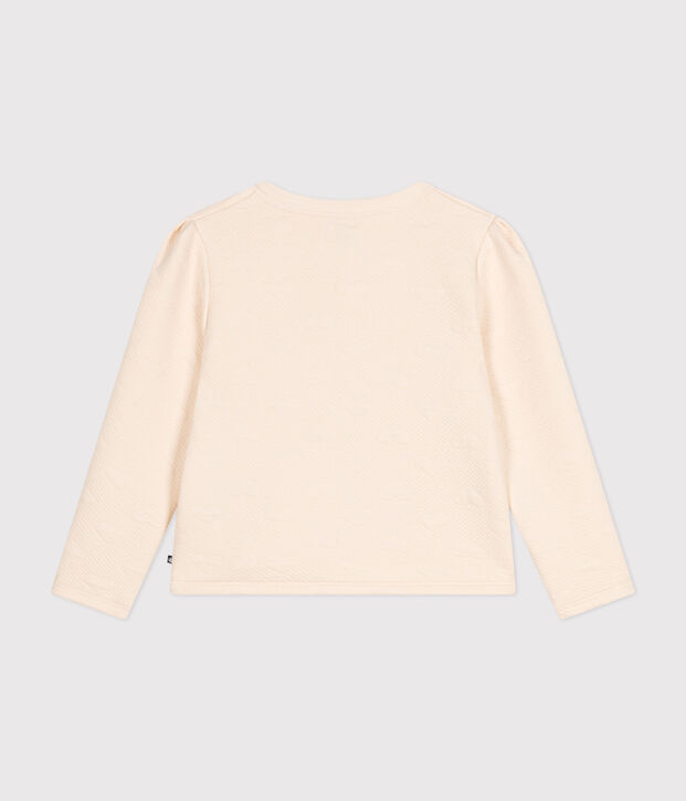 Cardigan en tubique enfant fille &eacute;cru