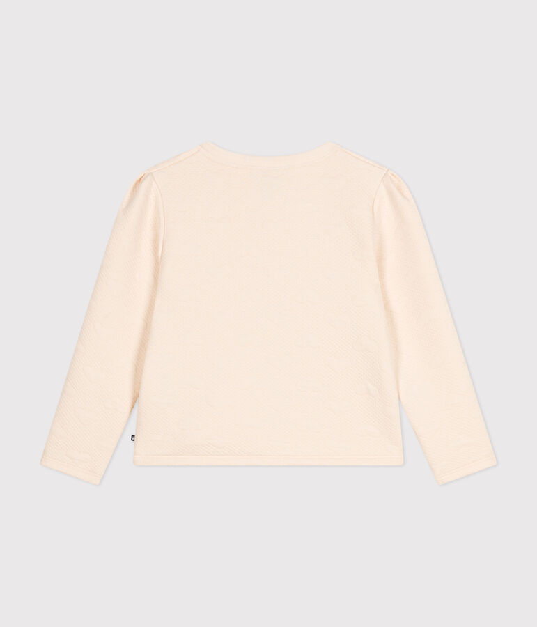 Cardigan en tubique enfant fille &eacute;cru AVALANCHE