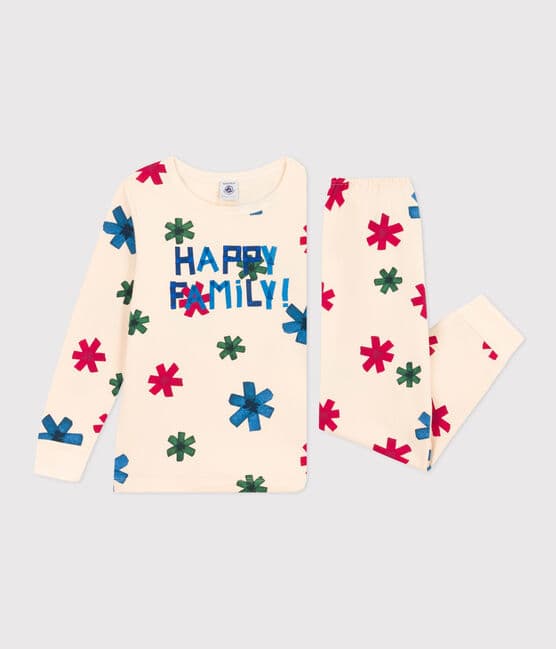 Pyjama imprimé étoile en molleton enfant blanc AVALANCHE/ MULTICO