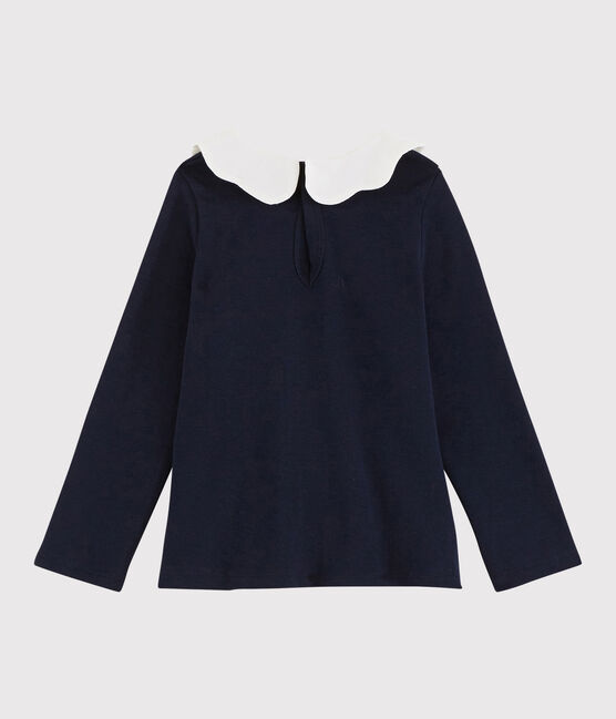 Blouse manches longues bébé fille bleu SMOKING