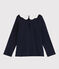 Blouse manches longues bébé fille bleu SMOKING
