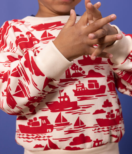 Sweatshirt en molleton imprimé enfant garçon rouge AVALANCHE/ ROUGE
