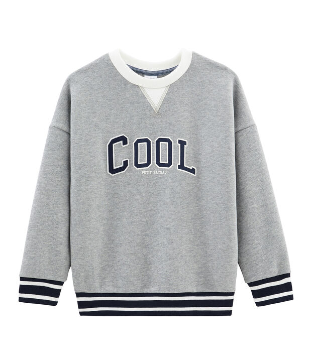 Sweatshirt enfant gar&ccedil;on gris