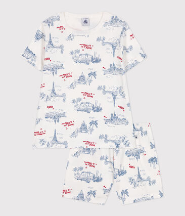 Pyjama short enfant en coton imprimé Paris