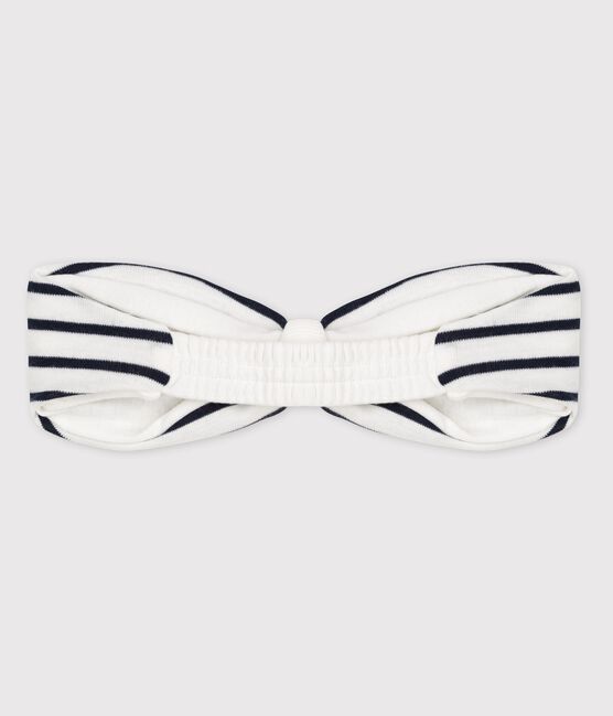 Bandeau rayé bébé fille blanc MARSHMALLOW/bleu SMOKING