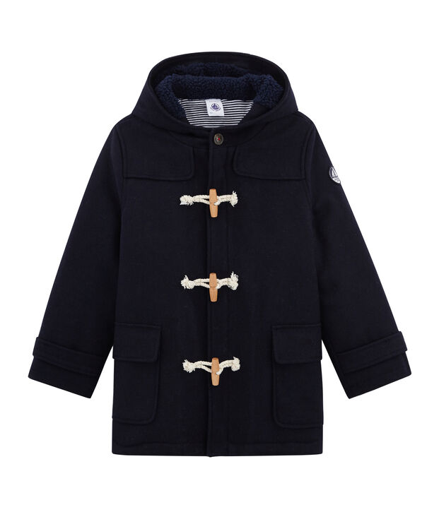 Duffle coat enfant gar&ccedil;on bleu marine