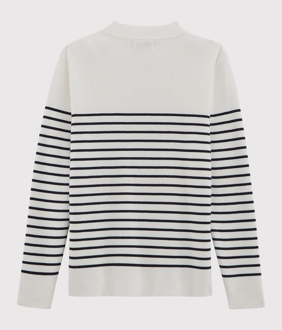 Pull marin Homme blanc MARSHMALLOW/bleu SMOKING