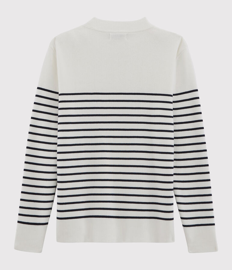 Pull marin Homme blanc/bleu