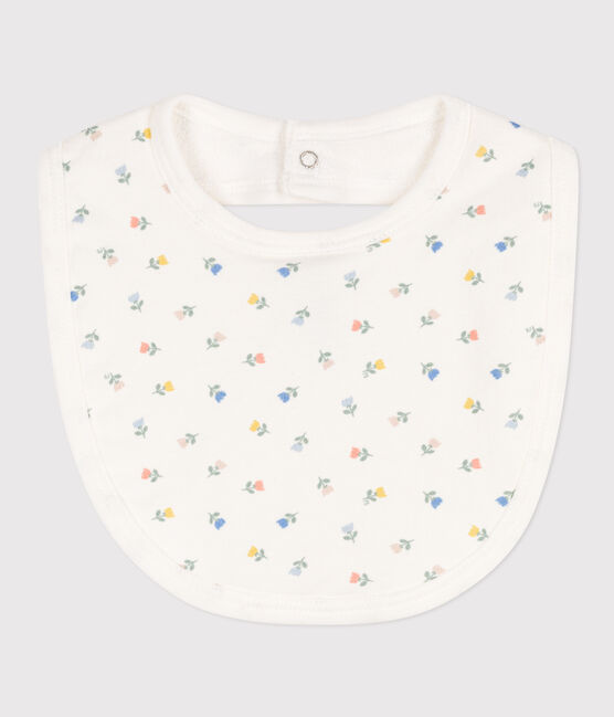 Bavoir imprimé en coton blanc MARSHMALLOW/ EDNA