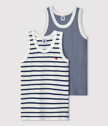 PETIT BATEAU - Lot de 2 débardeurs rayés petit garçon