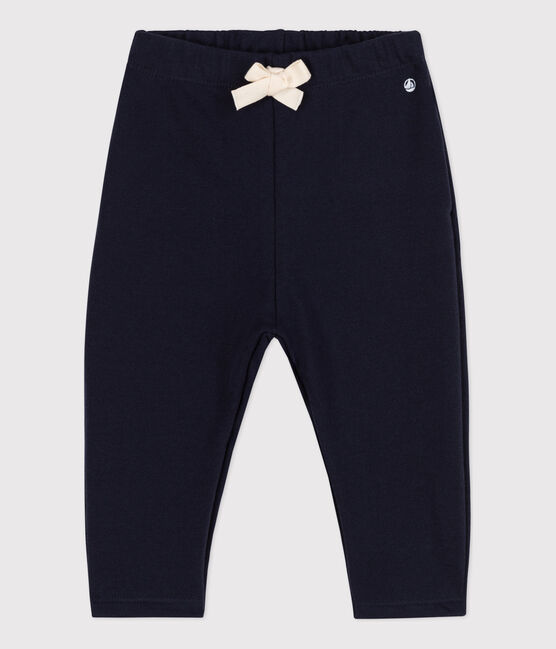 Pantalon bébé en molleton uni bleu SMOKING