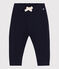 Pantalon bébé en molleton uni bleu SMOKING