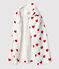 Cape de bain cœur bébé en éponge blanc MARSHMALLOW/rouge TERKUIT