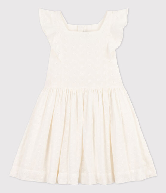 Robe en broderie anglaise enfant fille blanc MARSHMALLOW