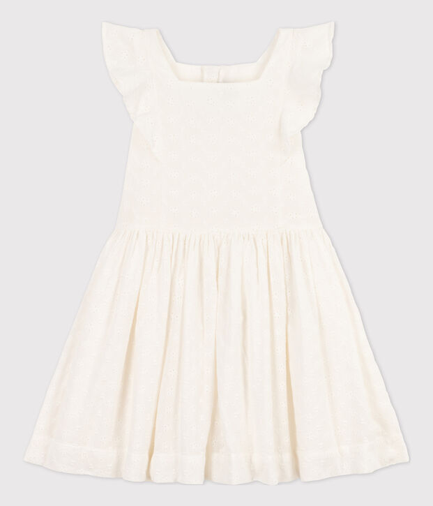 Robe en broderie anglaise enfant fille blanc