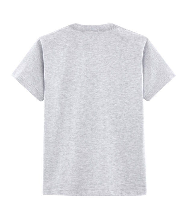 Tee-shirt mixte motif carte postale gris
