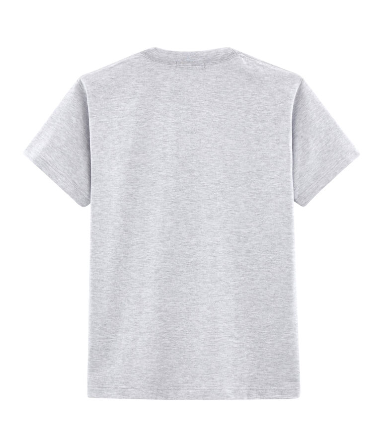 Tee-shirt mixte motif carte postale gris