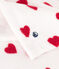 Cape de bain coeurs bébé en éponge blanc MARSHMALLOW/rouge TERKUIT