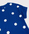 T-shirt en coton/lin imprimé Femme bleu SURF/blanc MARSHMALLOW