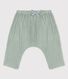 Pantalon sarouel uni en gaze de coton bio bébé