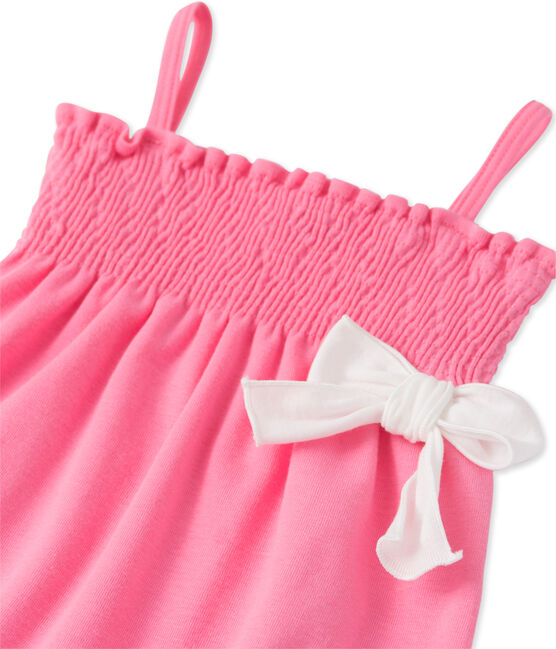 Combinaison courte bébé fille rose Petal