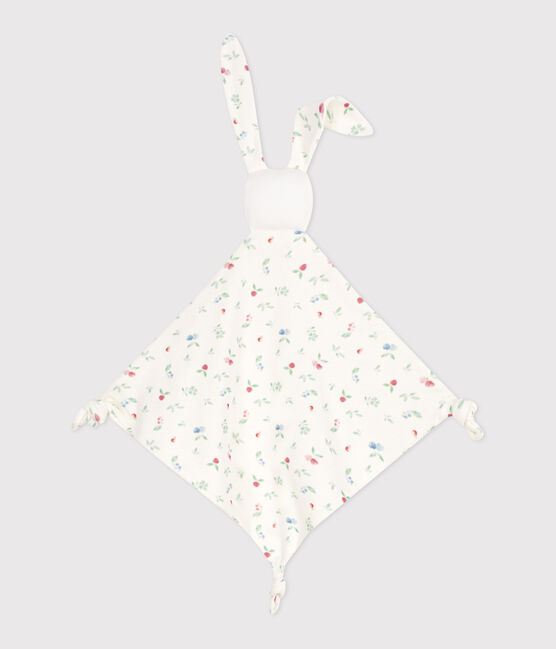 Doudou bébé en coton imprimé blanc MARSHMALLOW/blanc MULTICO