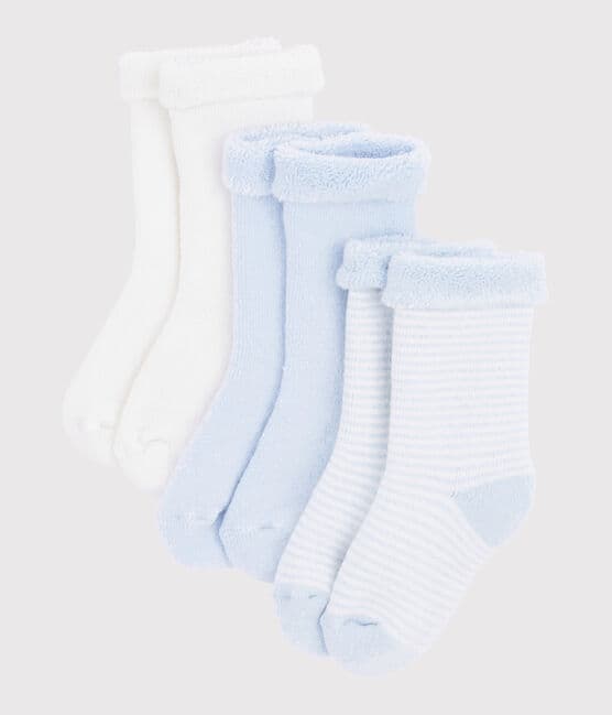 Trio de chaussettes bébé en tricot variante 2
