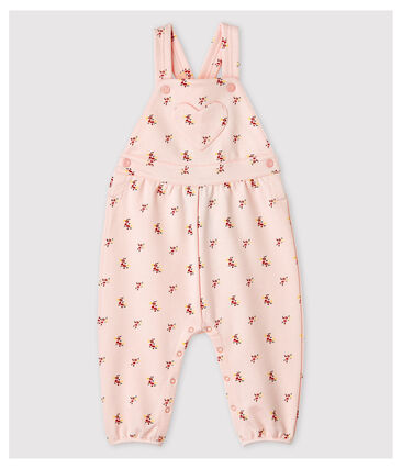 PETIT BATEAU - Salopette imprimé en molleton bébé fille