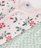 Lot de 2 combinaisons courtes bébé en coton fleuri variante 1