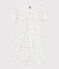 Pyjama short enfant en coton fruits blanc MARSHMALLOW/blanc MULTICO
