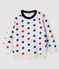 Sweatshirt bébé garçon en tubique gris BELUGA/blanc MULTICO