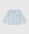 Cardigan b&eacute;b&eacute; en coton uni bleu