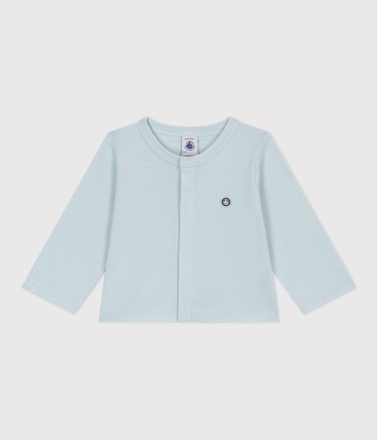 Cardigan b&eacute;b&eacute; en coton uni bleu
