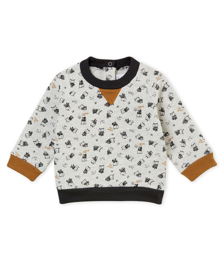 Sweatshirt b&eacute;b&eacute; gar&ccedil;on imprim&eacute; gris/multicouleur
