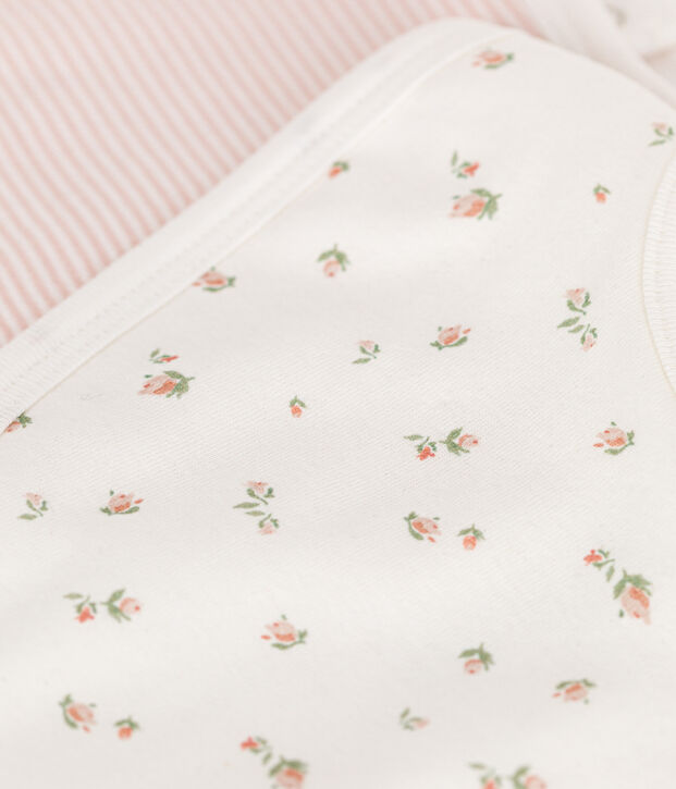 Lots de deux bavoirs b&eacute;b&eacute; en coton multicouleur