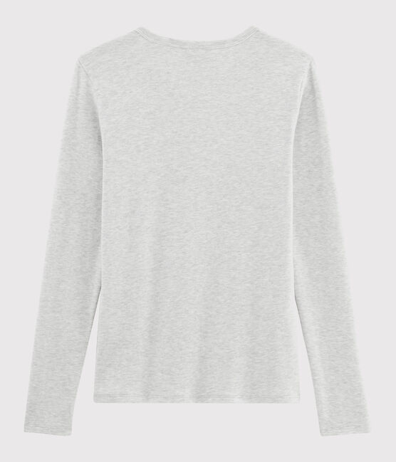 T-shirt col V iconique en coton Femme gris BELUGA CHINE