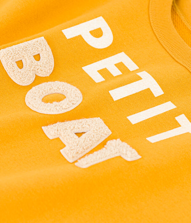 Sweatshirt imprim&eacute; en molleton enfant fille / gar&ccedil;on jaune