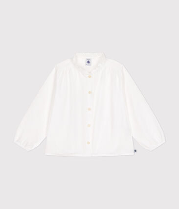 Blouse manches longues en toile enfant fille