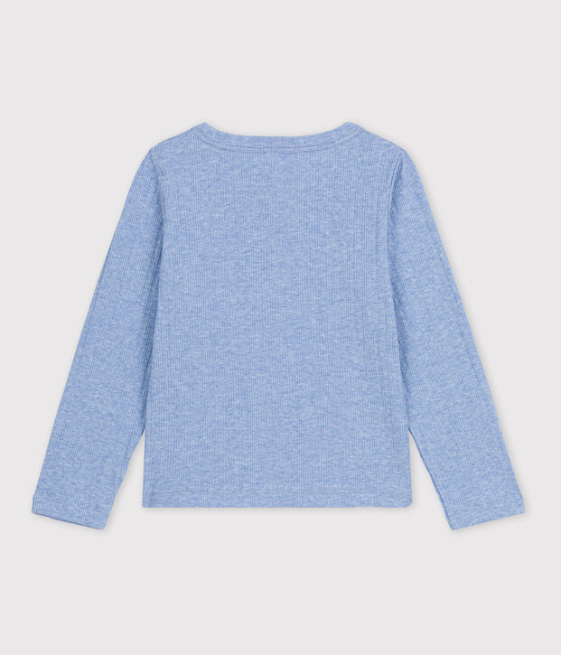 Tee-shirt en coton enfant fille bleu
