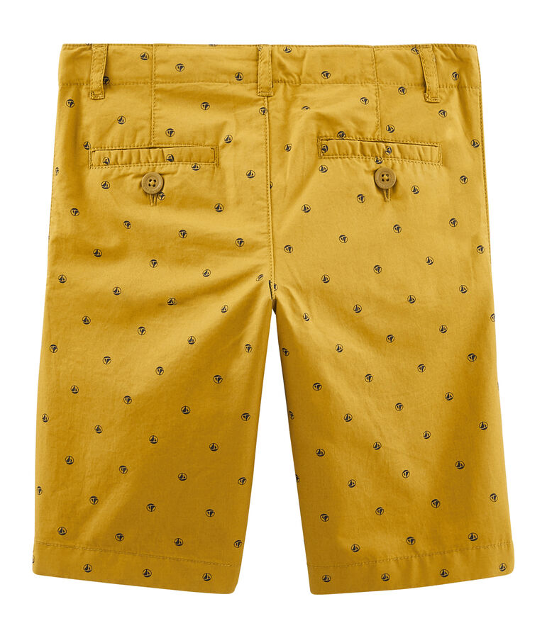 Bermuda enfant gar&ccedil;on jaune/beige
