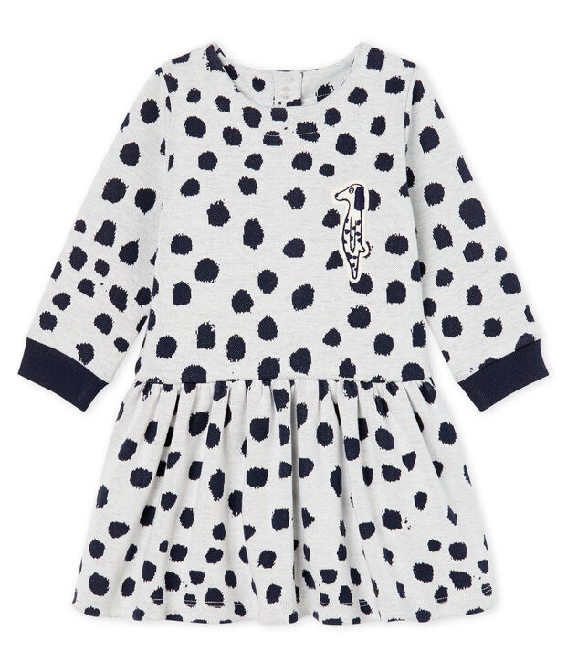 Robe manches longues b&eacute;b&eacute; fille Jean Jullien blanc/DOTTIES CN