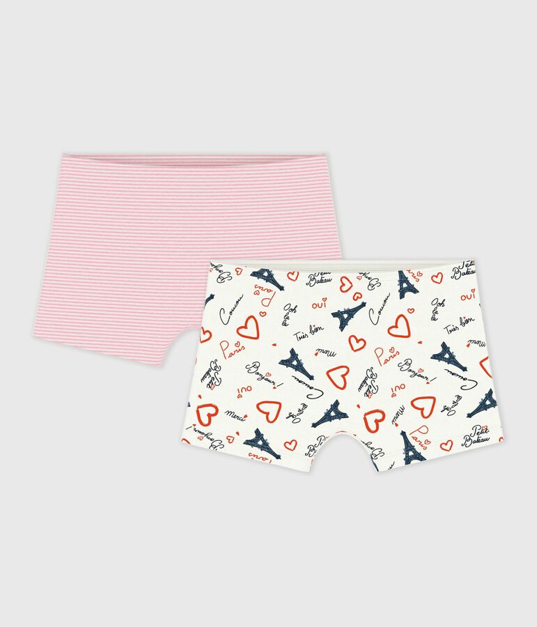 Lot de shorties enfant en coton long imprim&eacute; Paris variante 1