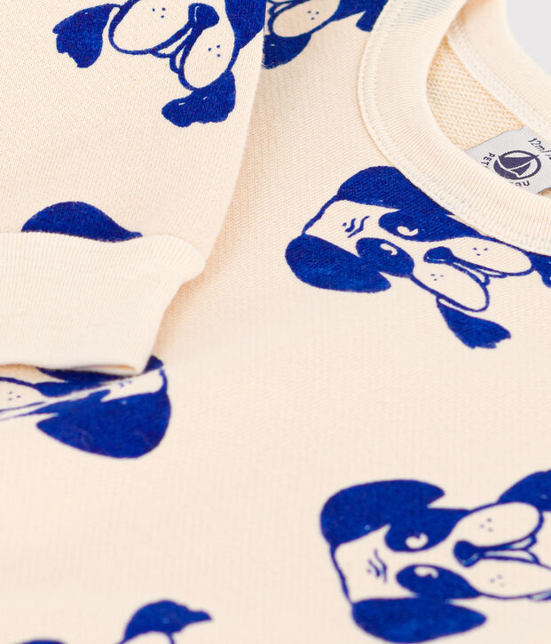 Sweatshirt en molleton imprim&eacute; b&eacute;b&eacute; &eacute;cru/multicouleur
