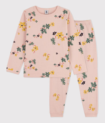 Pyjama fleur petite fille en tubique
