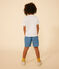 Tee-shirt imprimé en jersey léger enfant garçon blanc MARSHMALLOW