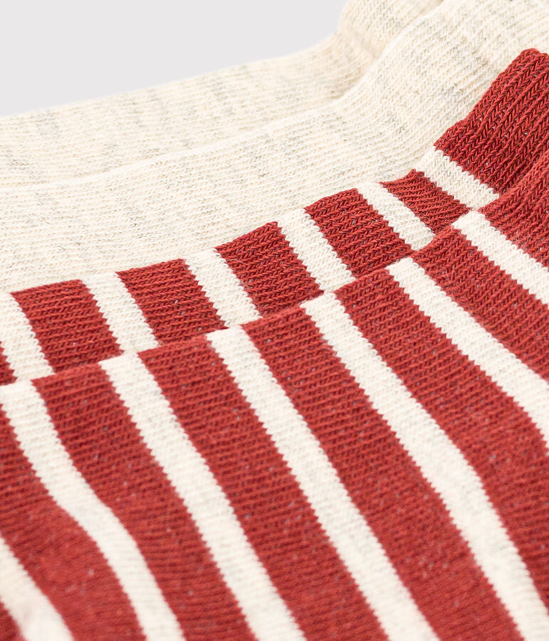 Lot de 2 paires de chaussettes basses ray&eacute;es enfant gar&ccedil;on-fille variante 1